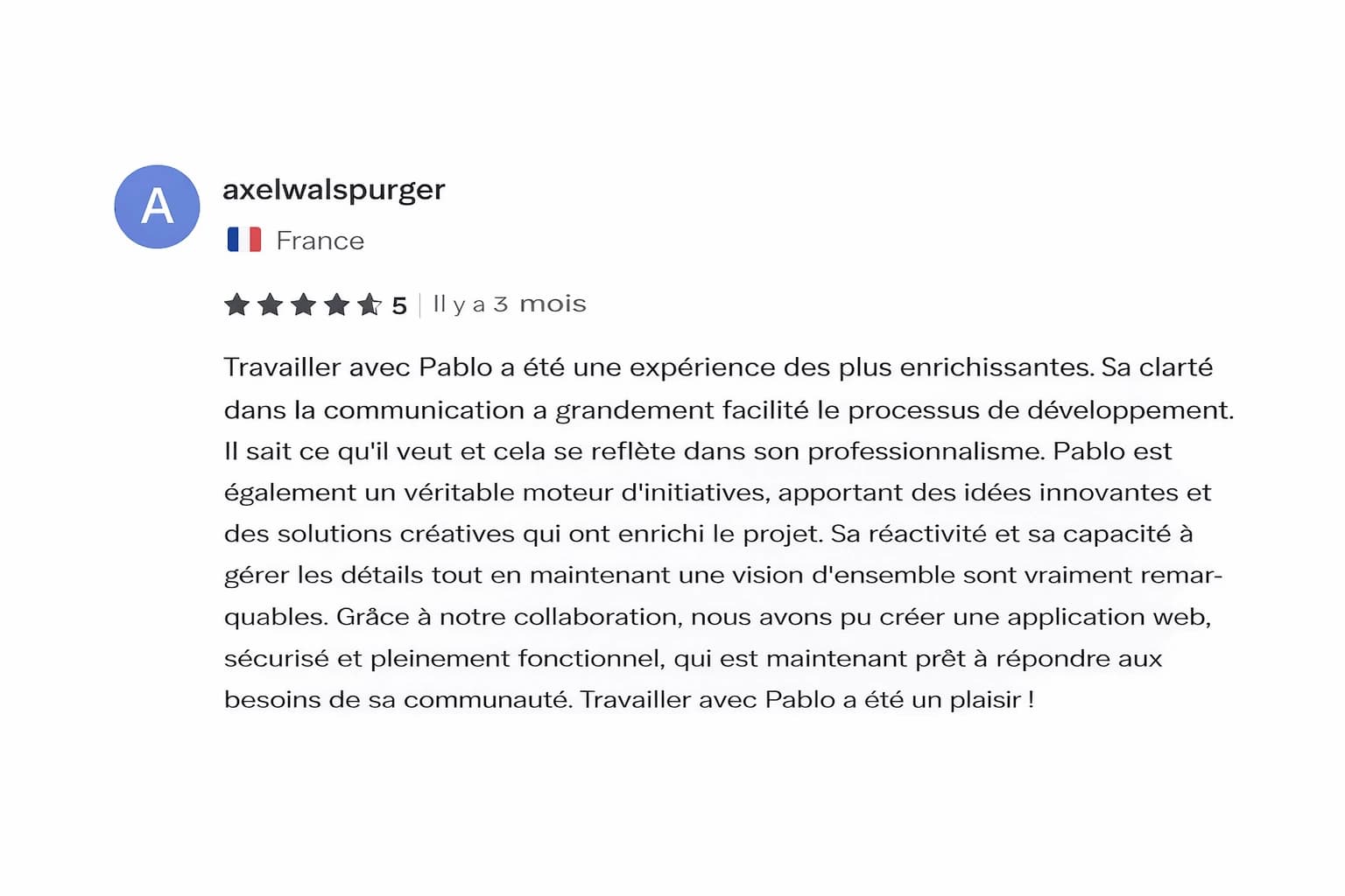 Témoignage client 5